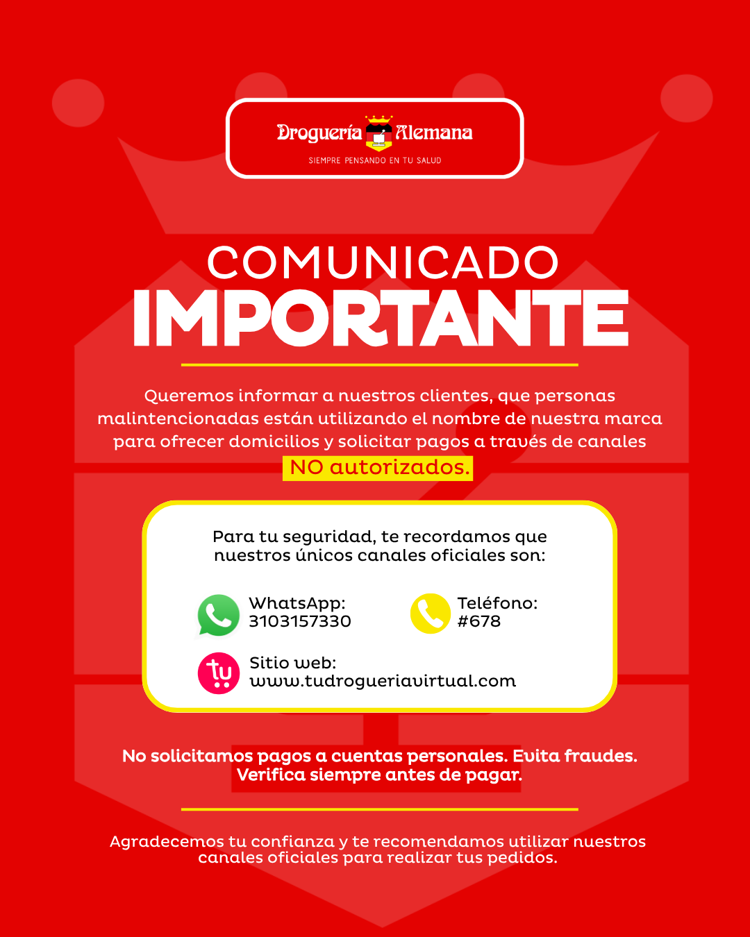 Foto de Droguería Alemana en su perfil de Google