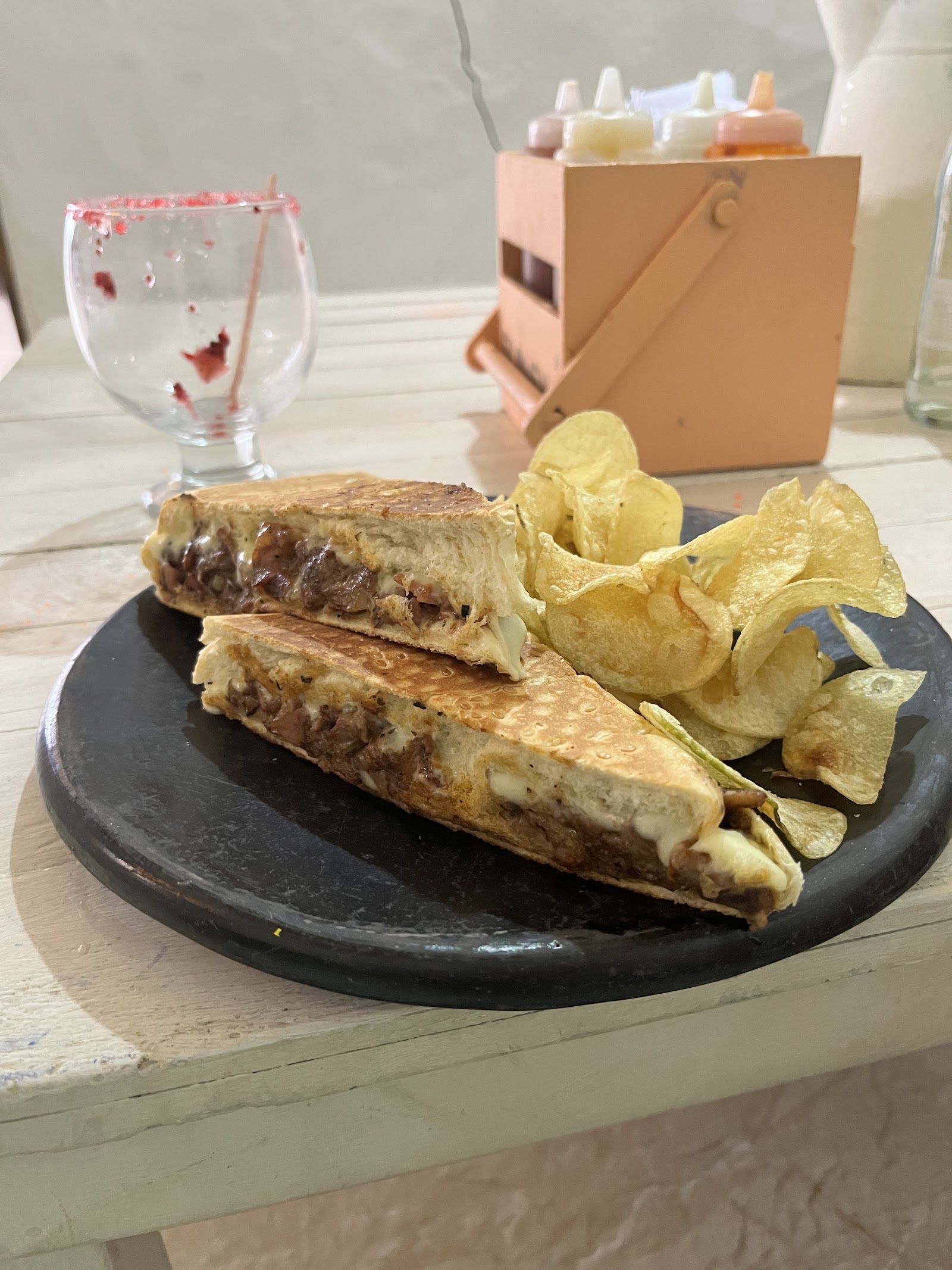 Panini con papas de paquete